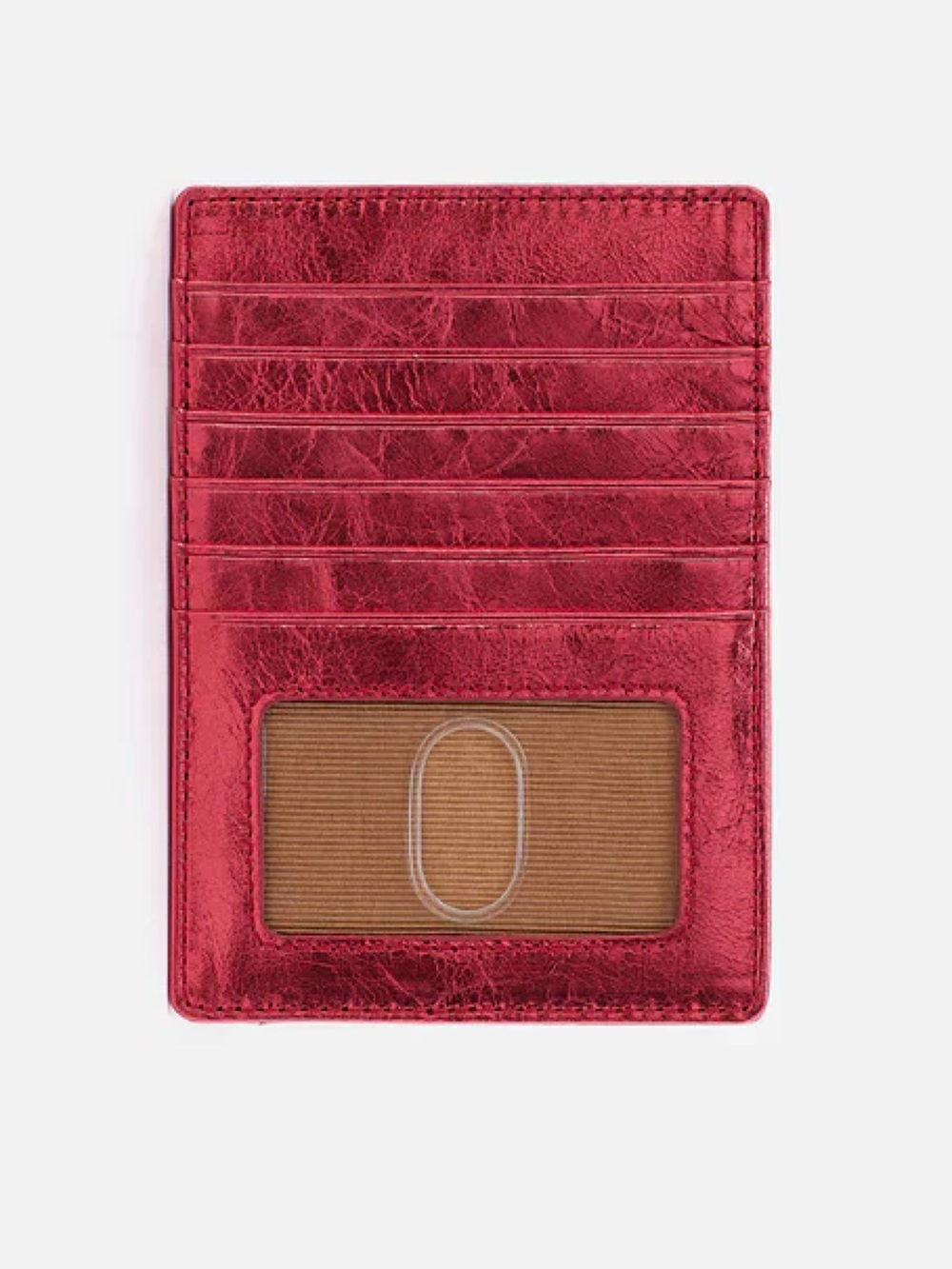 HOBO EURO SLIDE CREDIT CARD Passport Holder Wallet New Metallic Pink Leather